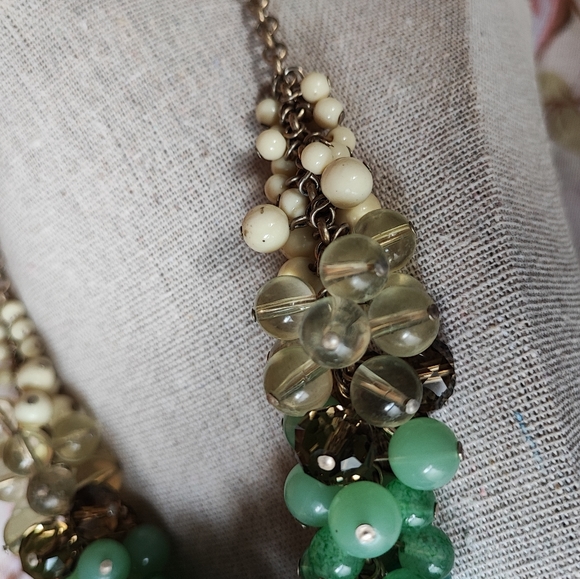 Lia Sophia Laguna Regatta Beaded Bauble Beaded Necklace Faux Jade Turquoise - Picture 9 of 11